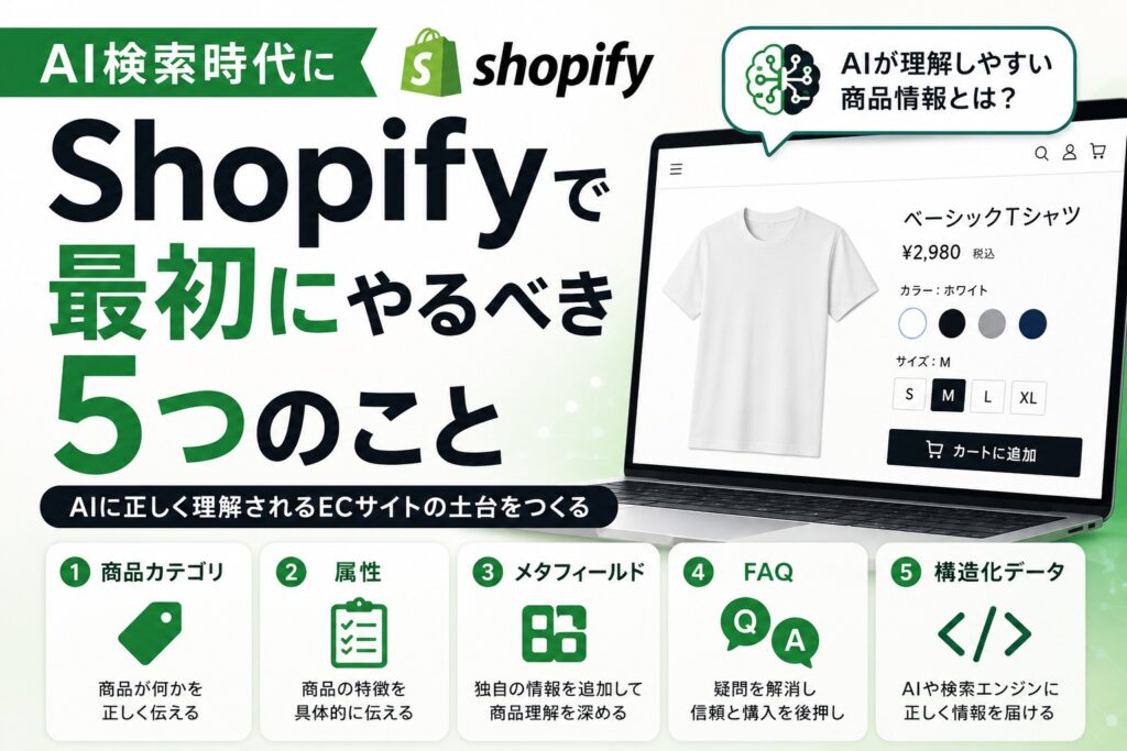 AI検索時代にShopifyで最初にやるべき5つのこと
